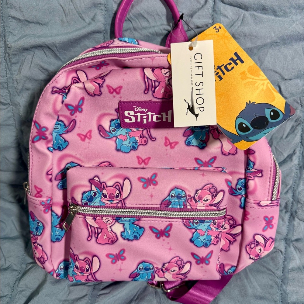 Disney Stitch Kids Backpack - Pink and Blue Delight
